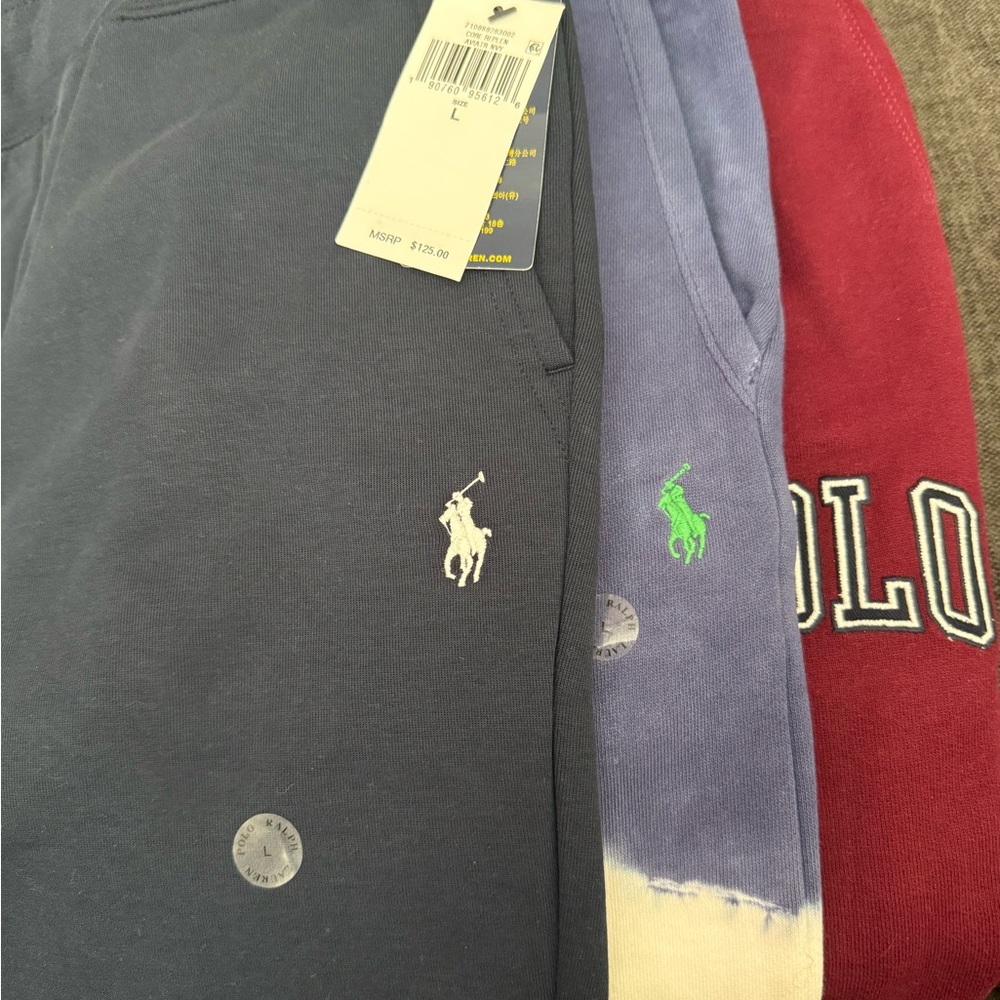 Ralph Lauren Navy, Lavender & Burgundy Polo Sweatpant Trio
